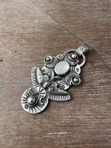 Moonstone bird medallion