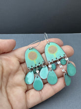 Load image into Gallery viewer, Orange Dot Enamel Earrings
