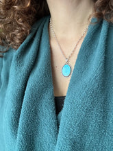 Load image into Gallery viewer, Textured Oval Enameled pendant
