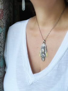 Helen the owl and a moonstone