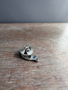 Silver Fish pin, lapel pin, scatter pin