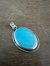 Load image into Gallery viewer, Textured Oval Enameled pendant
