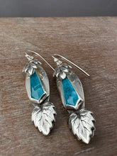 Load image into Gallery viewer, Apatite Earrings with Leaves
