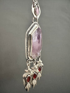 Amethyst crystal medallion