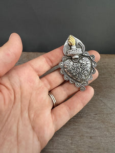 Elaborate Sacred Heart pendant