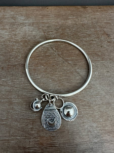 Sterling silver Jingle bangle