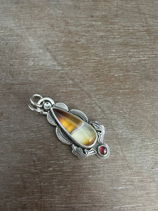 Agate with sunset colors pendant