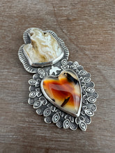 Load image into Gallery viewer, Plume Agate Montana agate Sacred Heart
