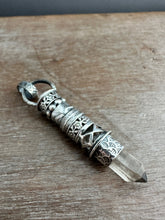 Load image into Gallery viewer, Quartz Crystal and Vintage Swarovski Medallion
