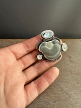 Load image into Gallery viewer, Fairy stone Pendant/Brooch with moonstones.
