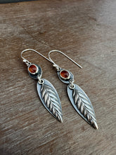 Load image into Gallery viewer, Garnet Leaf earrings

