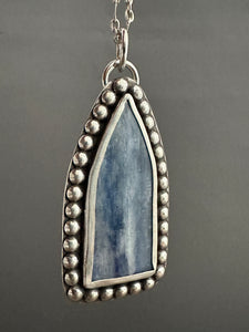 Large Kyanite cathedral window pendant