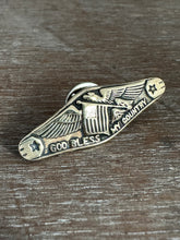 Load image into Gallery viewer, Vintage WWii God Bless my Country pin, scatter pin, lapel pin, tack pin
