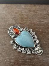 Load image into Gallery viewer, Leland Blue and Orange Kyanite Sacred Heart
