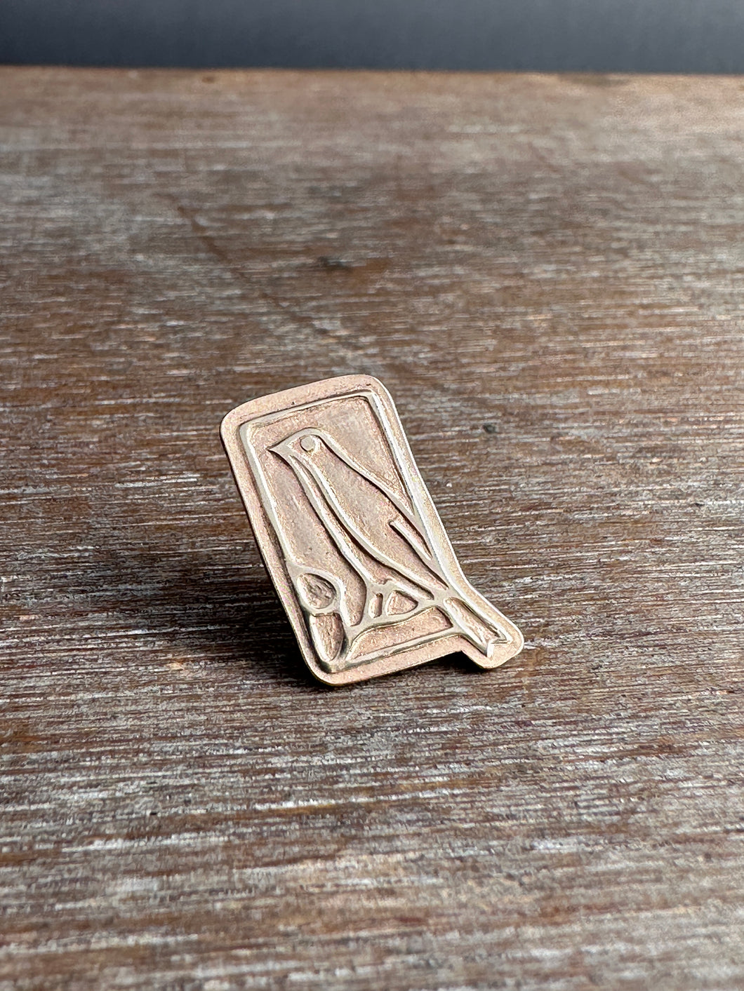 14k Gold fill bird pin, lapel pin, scatter pin