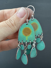 Load image into Gallery viewer, Orange Dot Enamel Earrings
