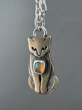 Load image into Gallery viewer, Bronze Kitty Pet with Opal
