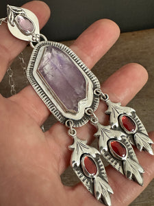 Amethyst crystal medallion