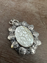 Load image into Gallery viewer, Carved Mother of Pearl pendant 3
