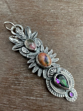 Load image into Gallery viewer, Multi stone pendant with Tourmaline, Opal, Mystic Topaz, and Amethyst
