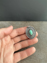 Load image into Gallery viewer, Layered silver and turquoise eye pendant

