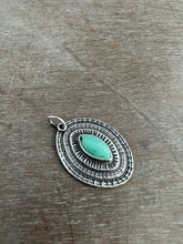 Load image into Gallery viewer, Layered silver and turquoise eye pendant
