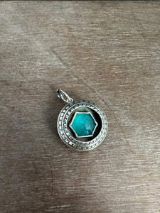 Amazonite double sided pendant.