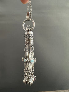 Handmade Bell and Birds Tassel with Vintage Swarovski Crystal