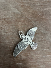 Load image into Gallery viewer, Large stamped bird pendant
