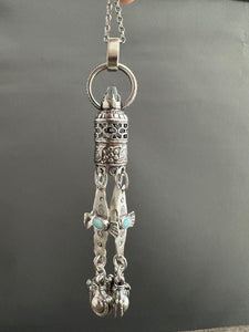 Handmade Bell and Birds Tassel with Vintage Swarovski Crystal