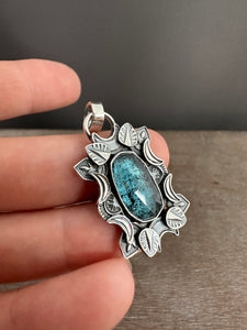 Moss kyanite small pendant
