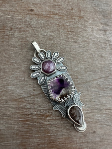 Melody Stone and Ruby Pendant