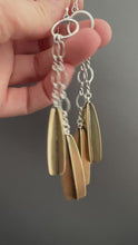 Load and play video in Gallery viewer, Brass and sterling silver jingle earrings
