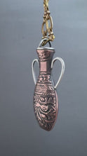 Load and play video in Gallery viewer, Amphora Pendant with etched hand drawing 4

