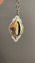 Load and play video in Gallery viewer, Silver and brass corn pendant
