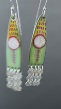 Load and play video in Gallery viewer, Silver dot Enamel Earrings

