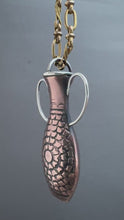 Load and play video in Gallery viewer, Amphora Pendant with etched hand drawing 2
