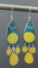 Load and play video in Gallery viewer, Yellow dot Enamel Earrings
