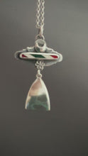 Load and play video in Gallery viewer, Candy Cane With handmade bell Pendant
