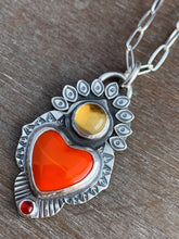 Load image into Gallery viewer, Roserita sacred heart pendant
