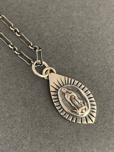 Our Lady of Guadeloupe silver single charm