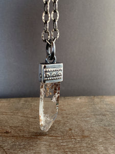 Quartz crystal necklace