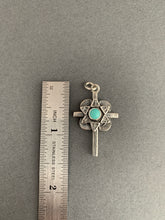 Load image into Gallery viewer, Small turquoise cross
