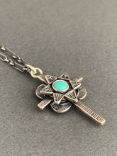 Load image into Gallery viewer, Small turquoise cross
