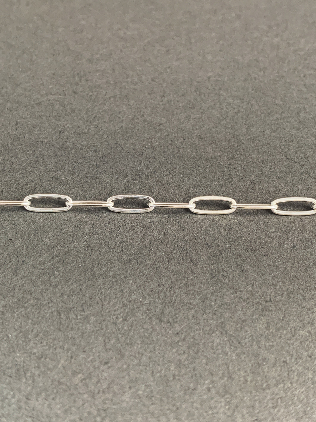 Add a chain to a necklace, medium 3.2mm elongated link shiny silver chain