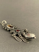 Load image into Gallery viewer, Dendritic agate and garnet jingle necklace
