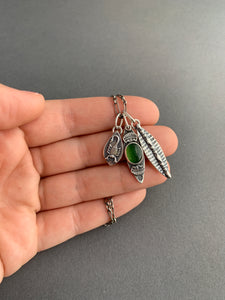 Serpentine scorpion charm necklace