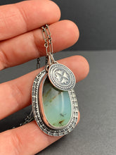 Load image into Gallery viewer, Peruvian blue opal charm necklace
