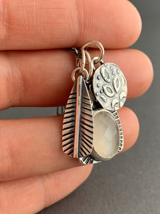 White moonstone charms