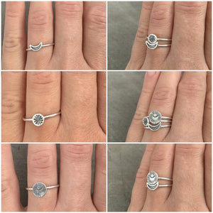 Set of three Stacking Celestial rings